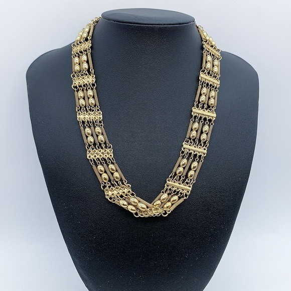 Vintage Gold-Plated 3-Strands Necklace - Picture 1 of 10